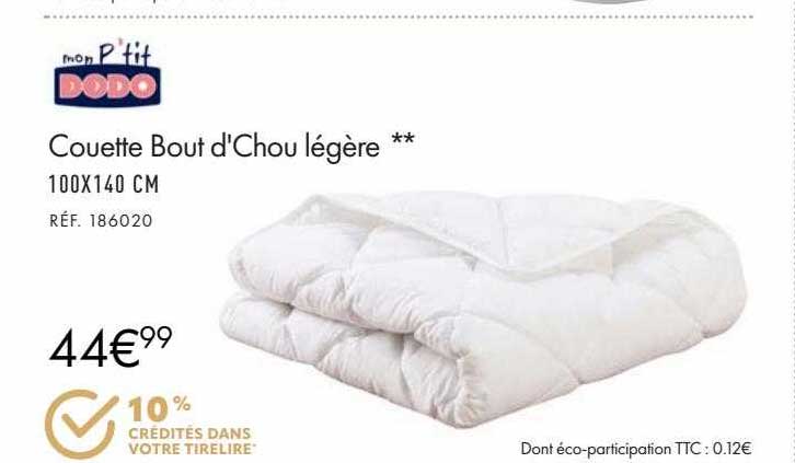 couette bout d'chou légère mon p'tit dodo