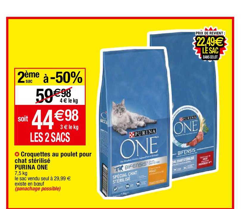 Croquettes Au Poulet Pour Chat Stérilisé Purina One