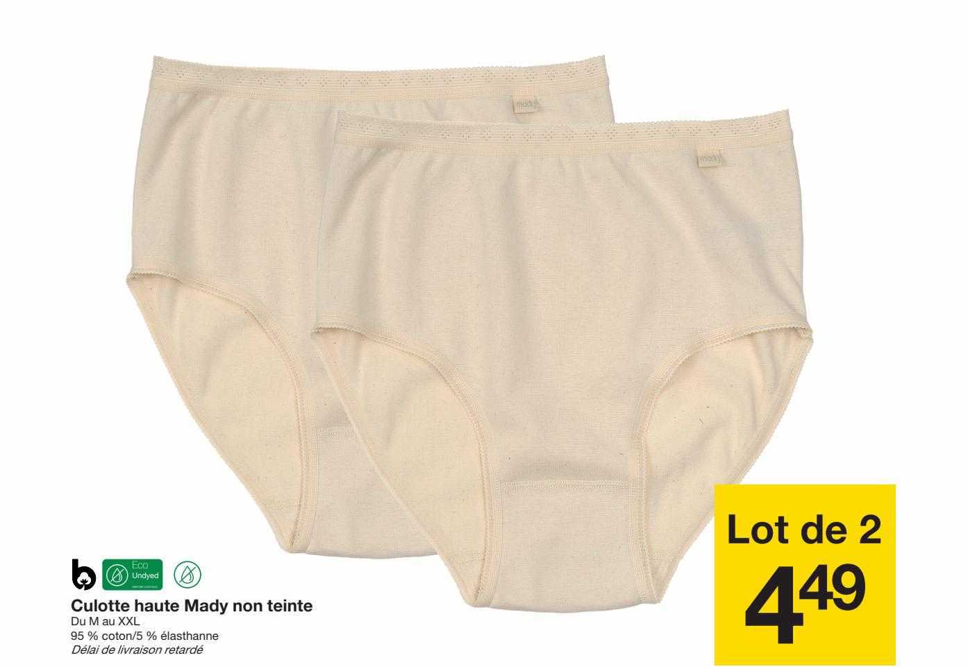 culotte haute mady non teinte