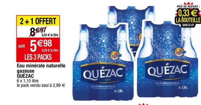 Eau Minérale Naturelle Gazeuse Quézac