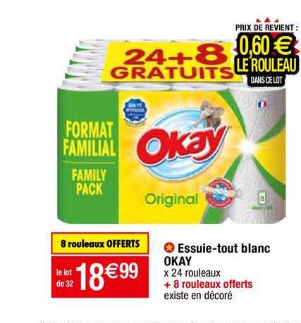 essuie-tout blanc okay