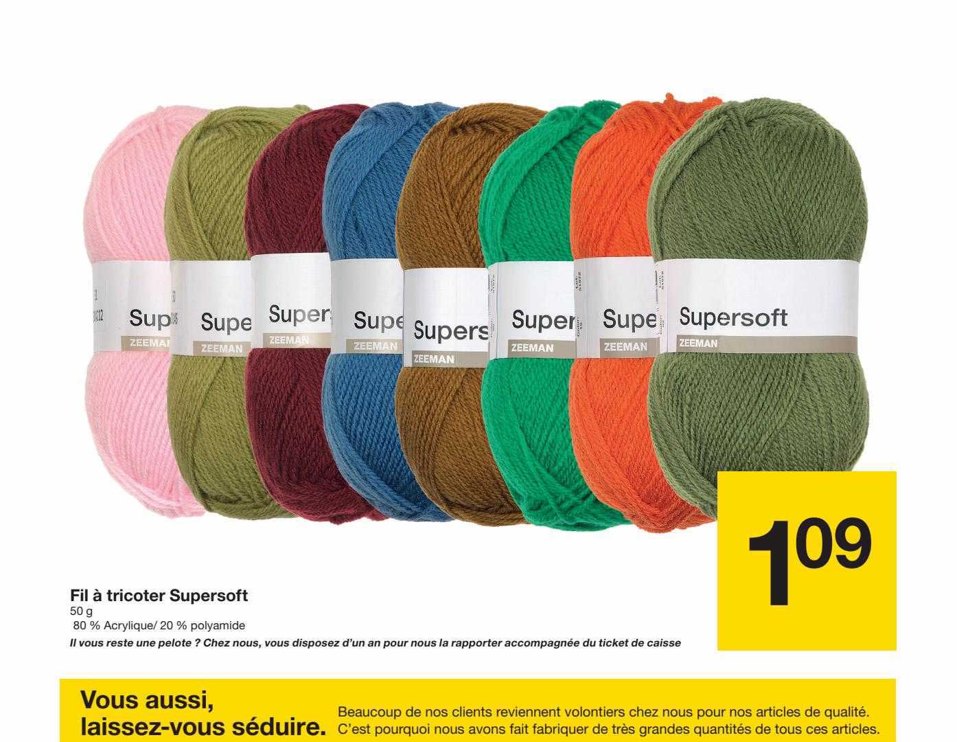 fil à tricoter supersoft