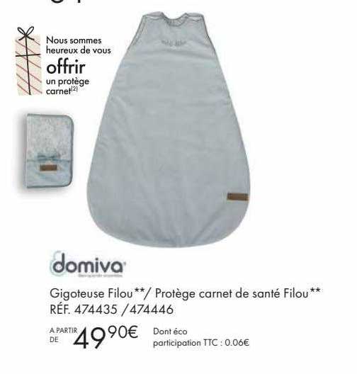 gigoteuse filou/protège carnet de santé filou domiva