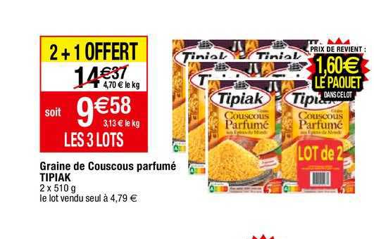graine de couscous parfumé tipiak