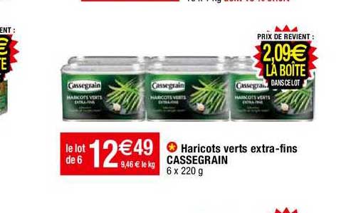 haricots verts extra-fins cassegrain