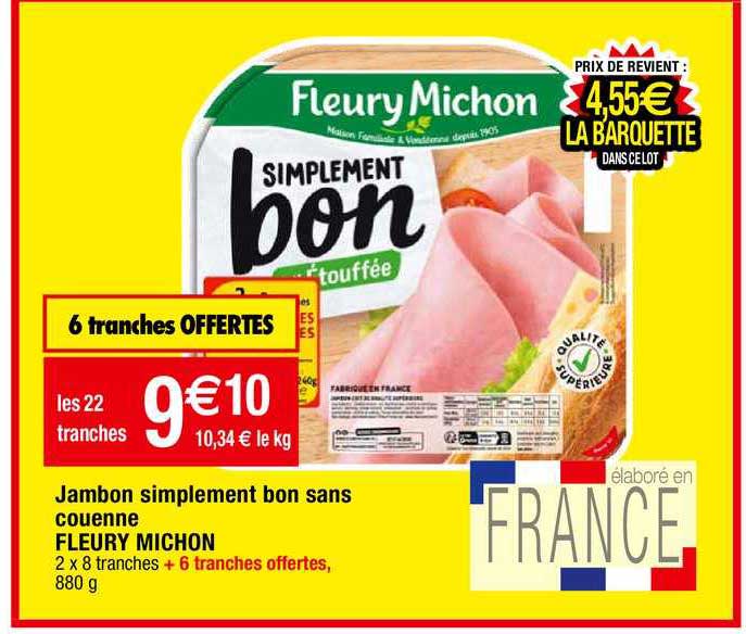 jambon simplement bon sans couenne fleury michon