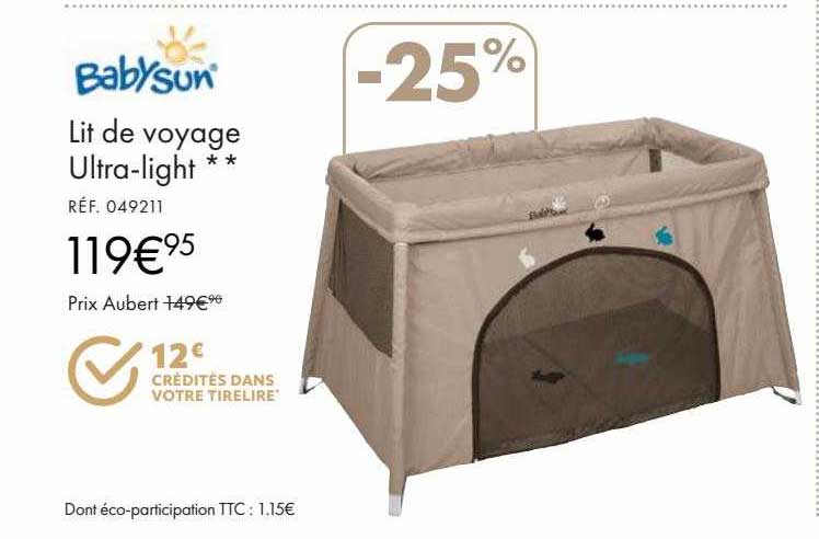 lit de voyage ultra-light babysun