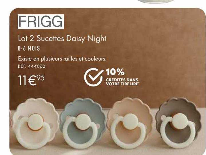 Lot 2 Sucettes Daisy Night Frigg