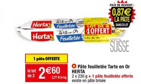 Pâte Feuilletée Tarte En Or Herta
