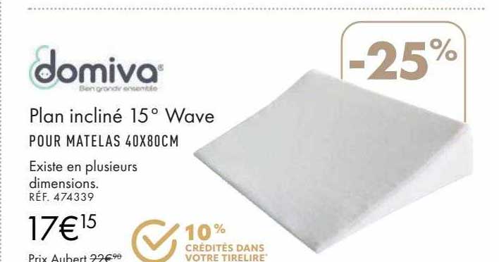 plan incliné 15° wave domiva