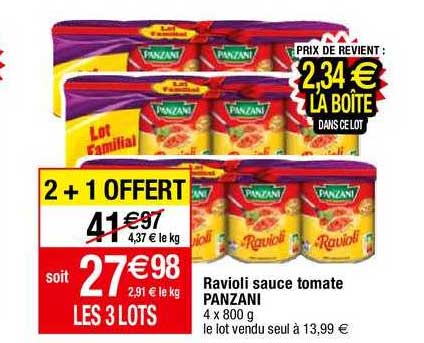 Ravioli Sauce Tomate Panzani