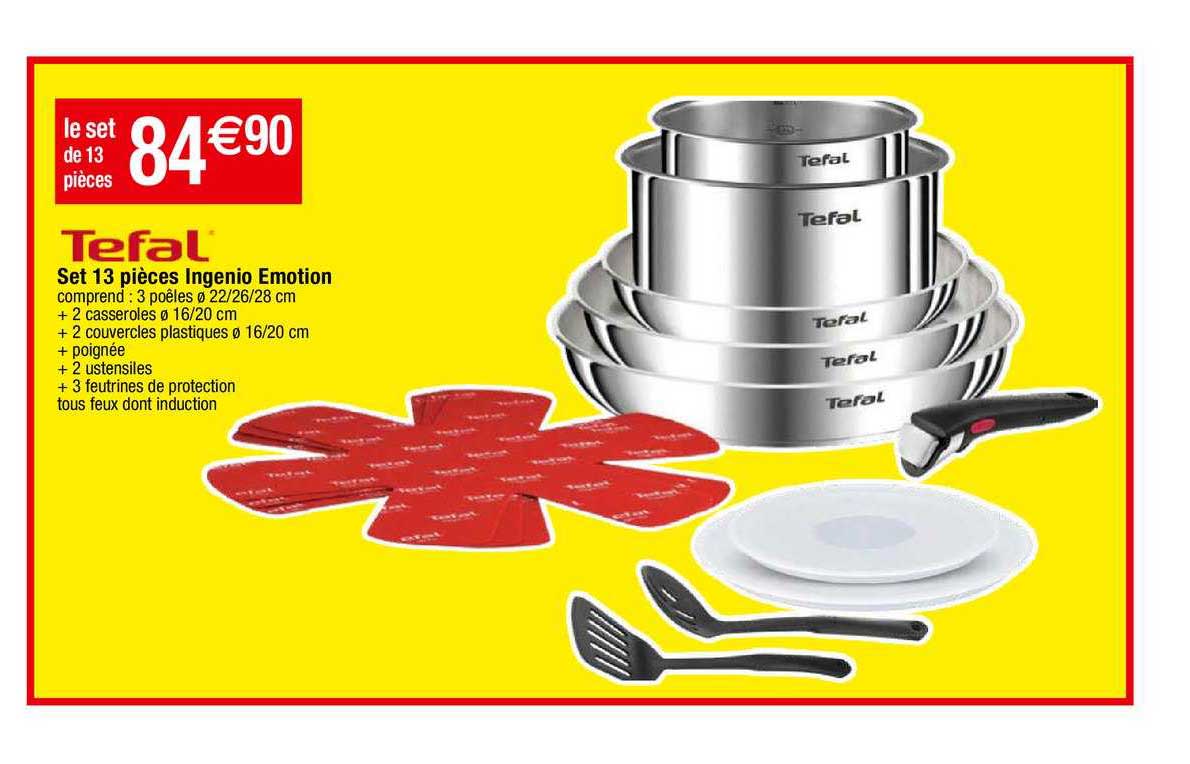Set 13 Pièces Ingenio émotion Tefal