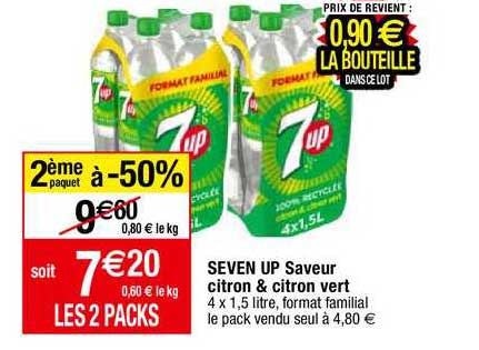 seven up saveur citron & citron vert