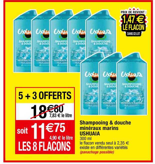 shampooing & douche minéraux marins ushuaïa