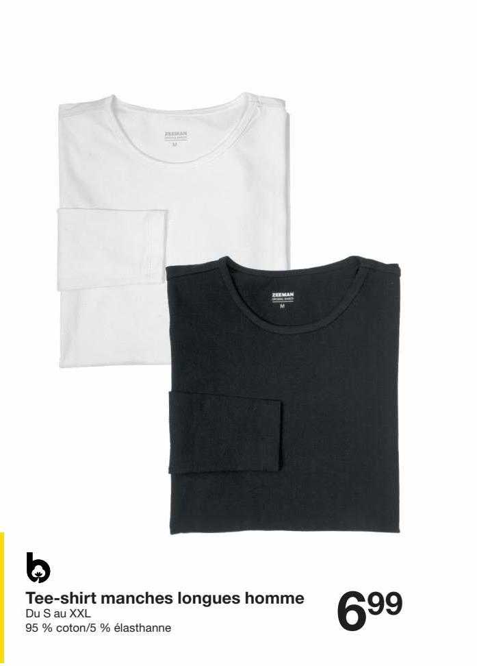 tee-shirt manches longues homme