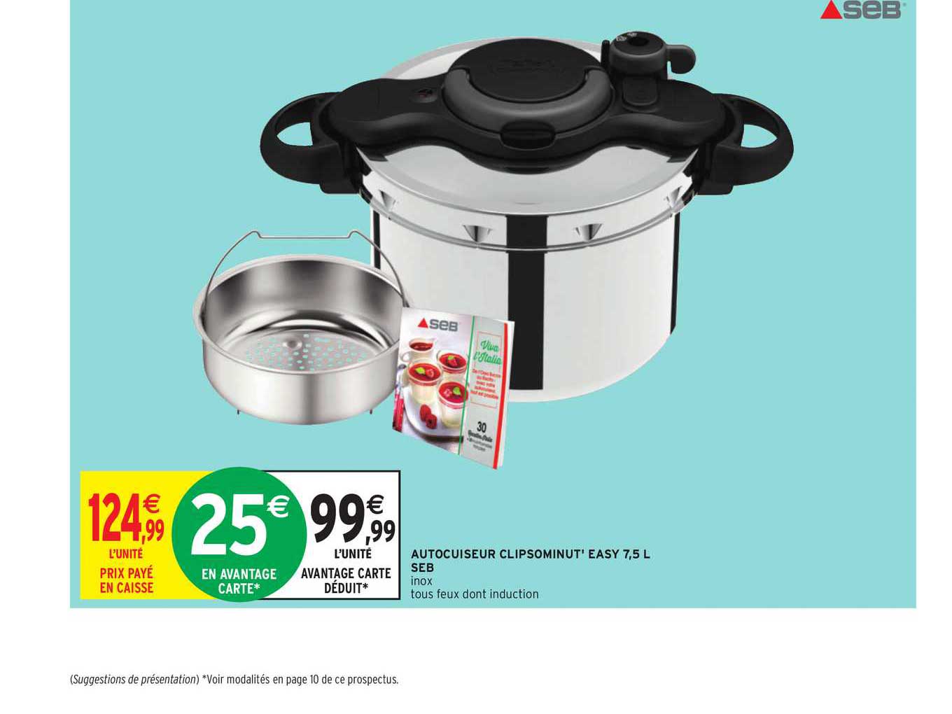 autocuiseur clipsominut easy 7.5 l seb