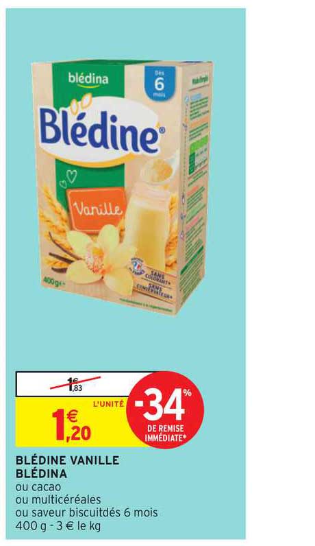 Blédine Vanille Blédina -34% De Remise Immédiate