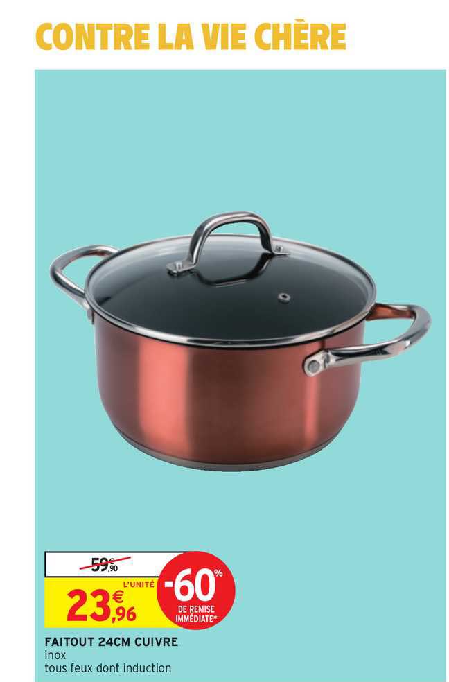 Faitout 24 Cm Cuivre -60% De Remise Immédiate