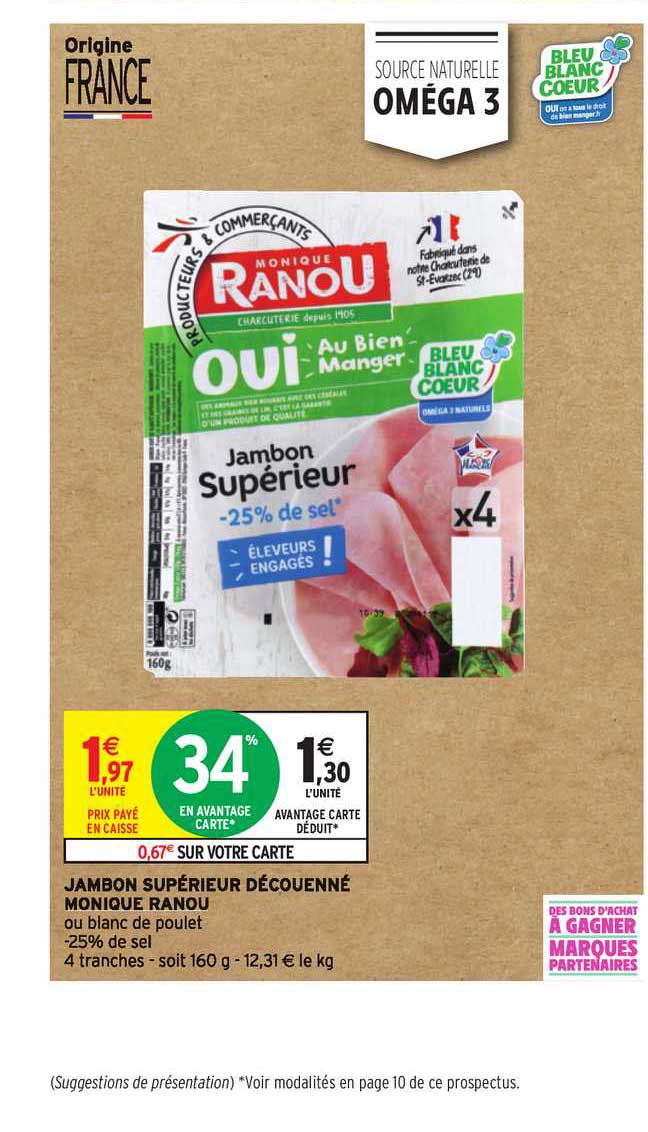 jambon supérieur découenné monique ranou