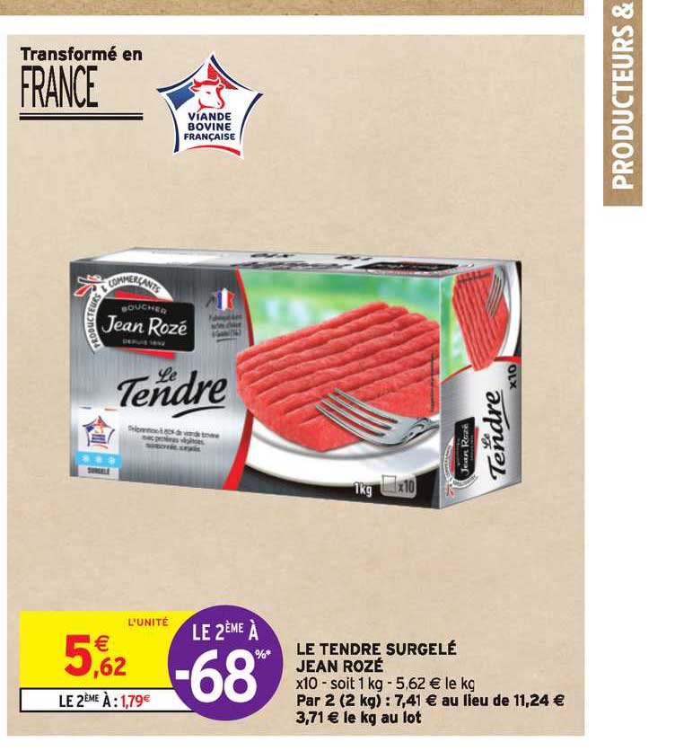 le tendre surgelé jean rozé le 2ème à -68%