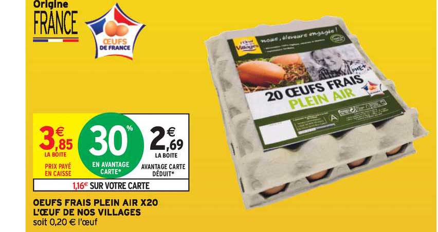 oeufs frais plein air x20 l’œuf de nos villages