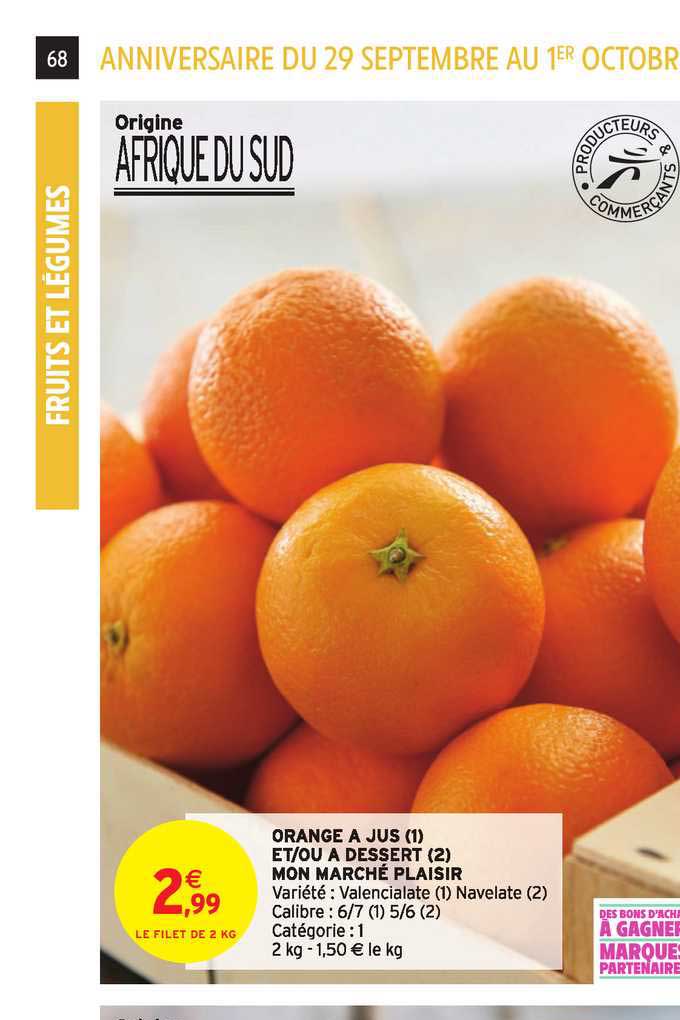 orange à jus et ou à dessert mon marché plasir