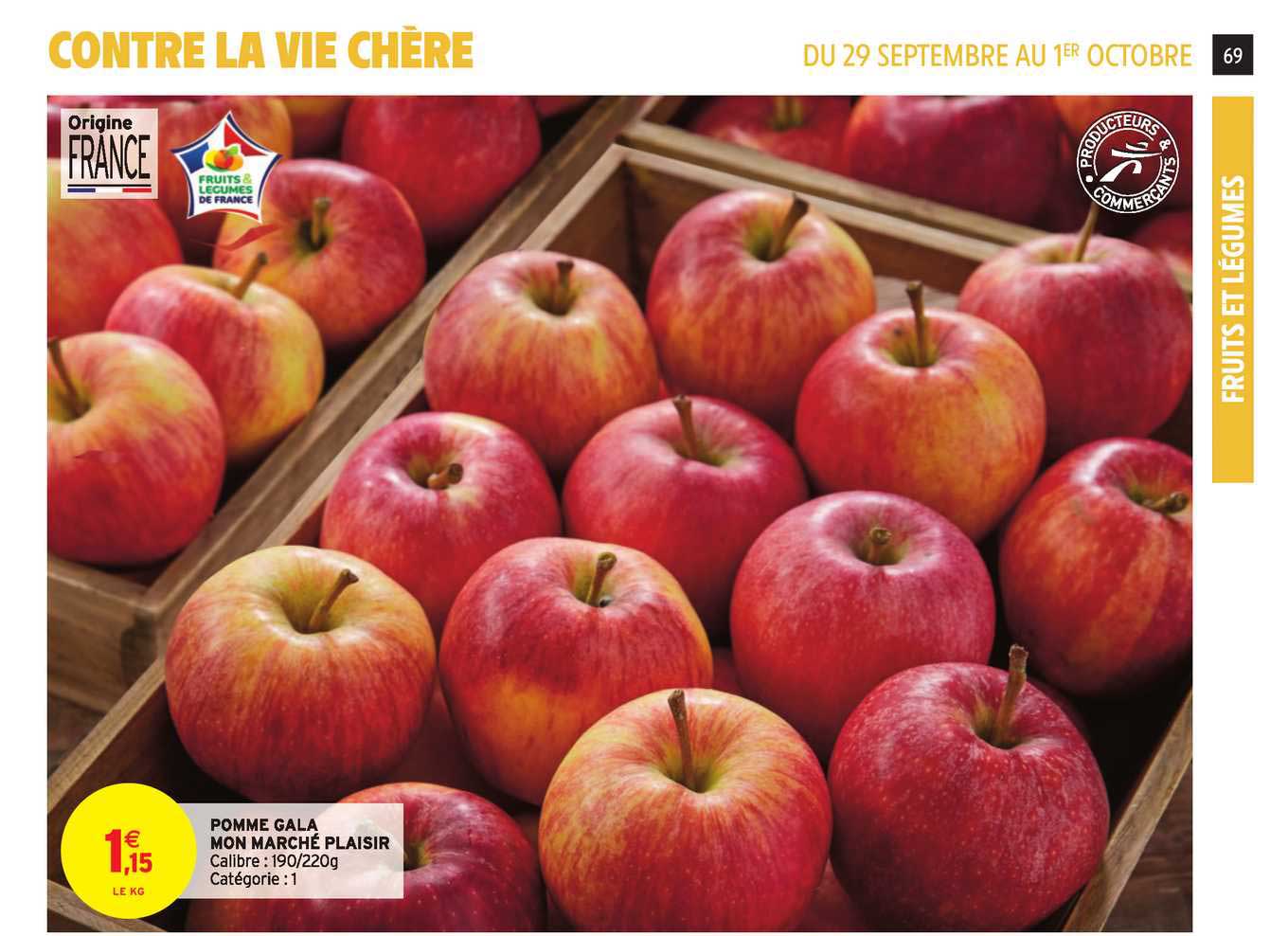 pomme gala mon marché plasir