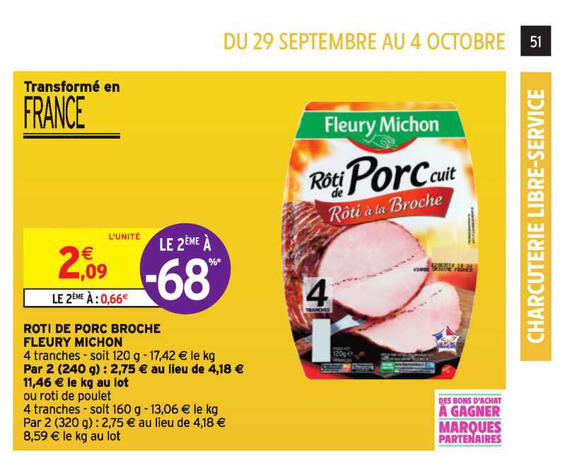 rôti de porc broche fleury michon le 2ème à -68%