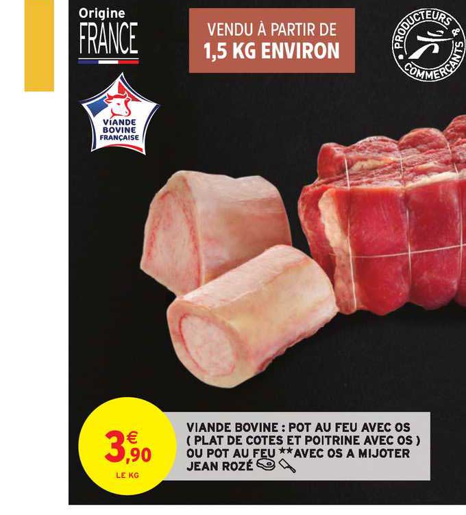 viande bovine pot au feu avec os plat de côtes et poitrine avec os ou pot au feu avec os à mijoter jean rozé