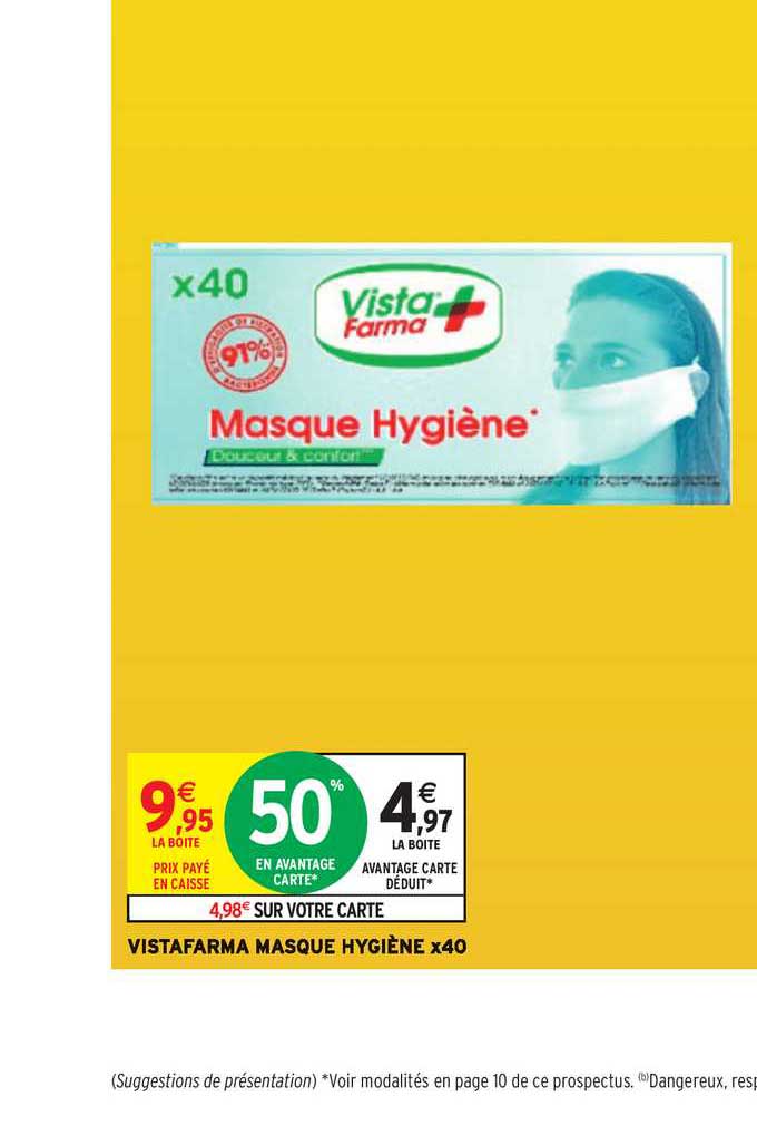 vistafarma masque hygiène x40