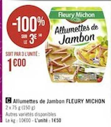 allumettes de jambon fleury michon