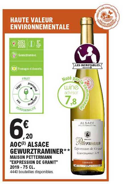 aoc alsace gewurztraminer maison pettermann "expression de granit" 2019