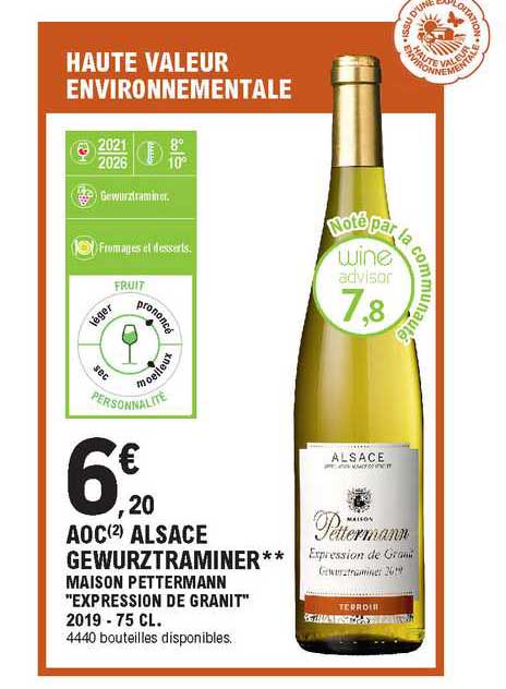 aoc alsace gewurztraminer maison pettermann "expression de granit"