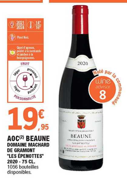 aoc beaune domaine machard de gramont "les épenottes" 2020