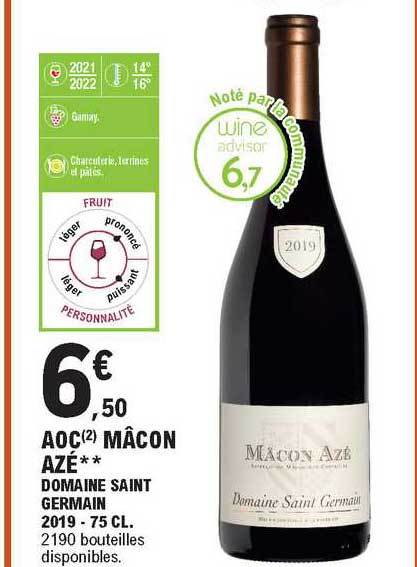 aoc mâcon azé domaine saint germain 2019