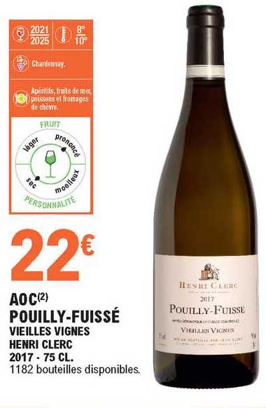 aoc pouilly-fuissé vieilles vignes henri clerc 2017