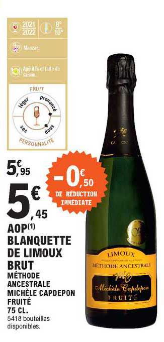 aop blanquette de limoux brut méthode ancestrale michèle capdepon fruité