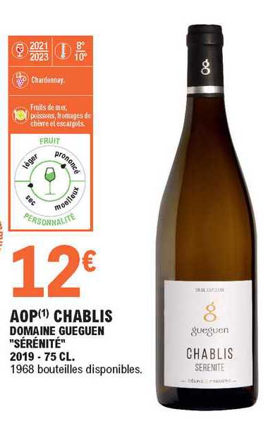 aop chablis domaine gueguen "sénérité" 2019