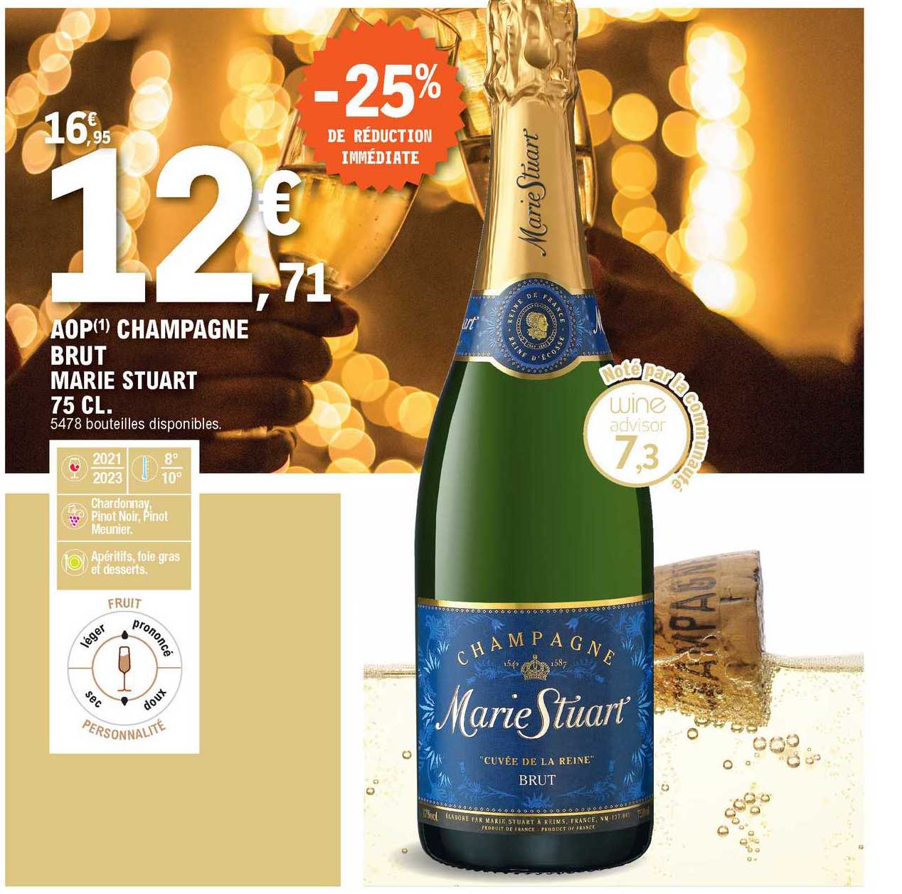 aop champagne brut marie stuart