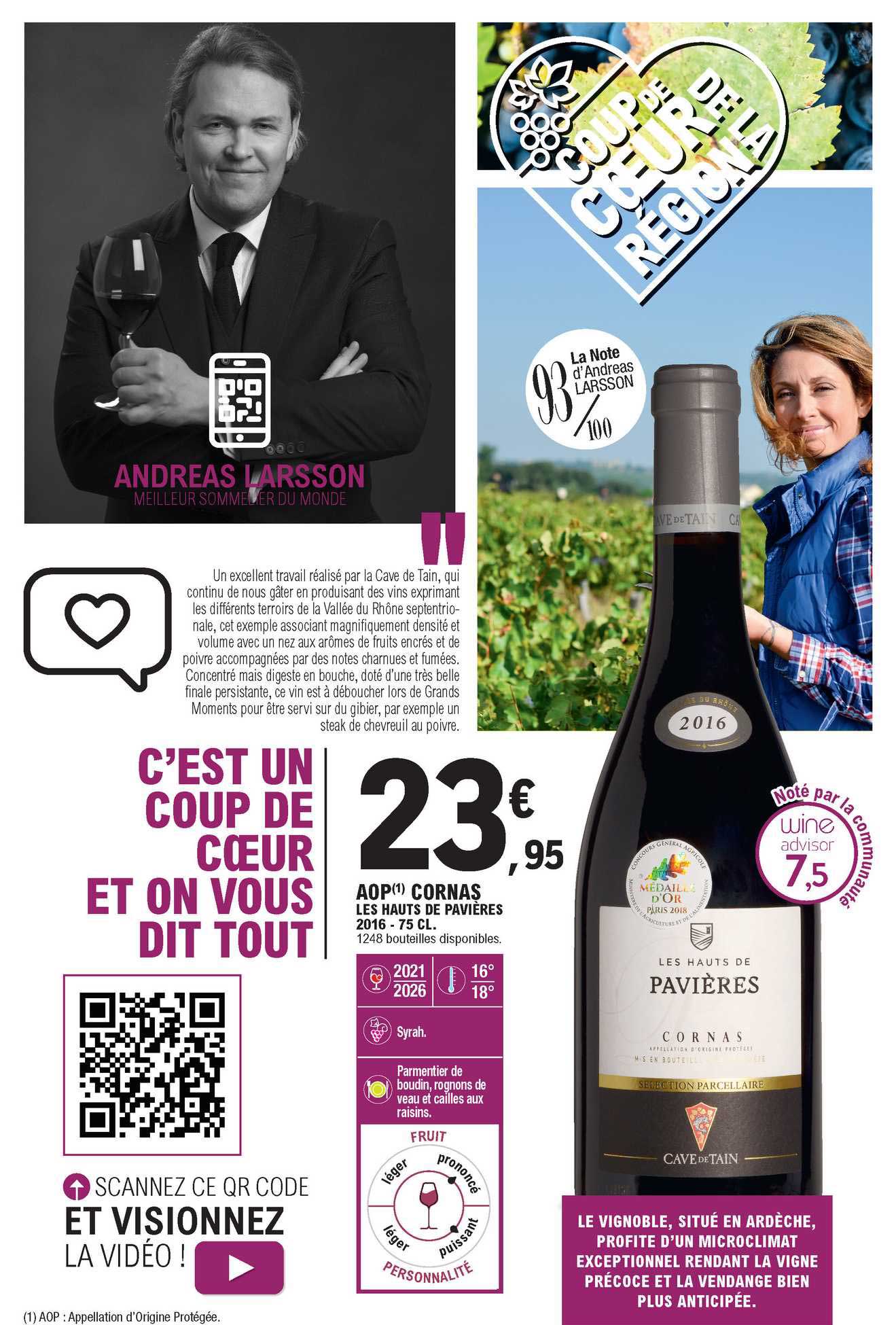 aop cornas les hauts de pavières 2016