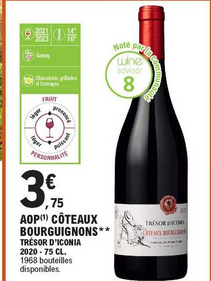 aop côteaux bourguignons ** trésor d'iconia 2020