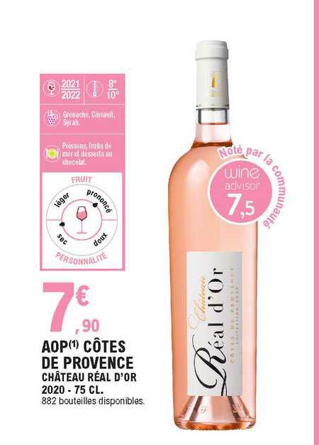 aop côtes de provence château réal d'or 2020 -