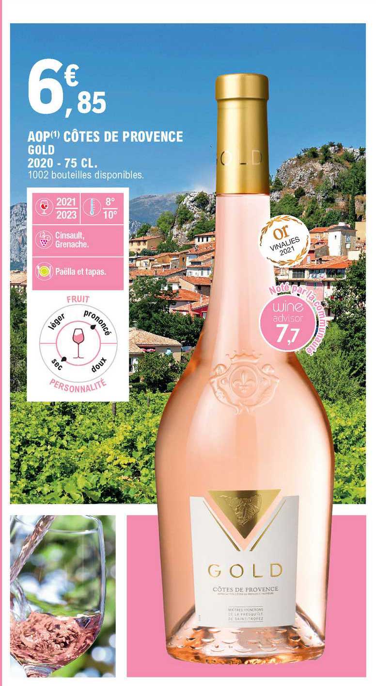 Aop Côtes De Provence Gold 2020