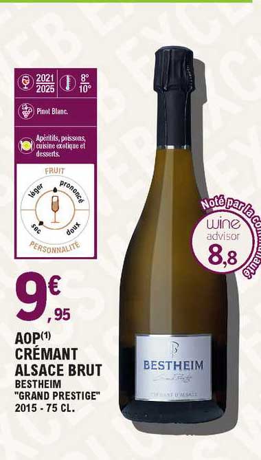 Aop Crémant Alsace Brut Bestheim "grand Prestige" 2015