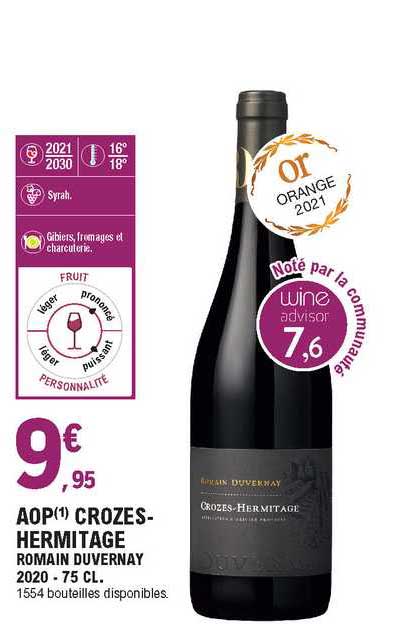 aop crozes-hermitage romain duvernay 2020