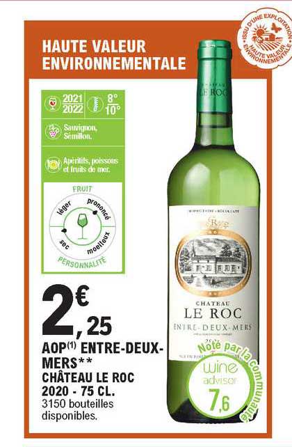 aop entre-deux-mers château le roc 2020