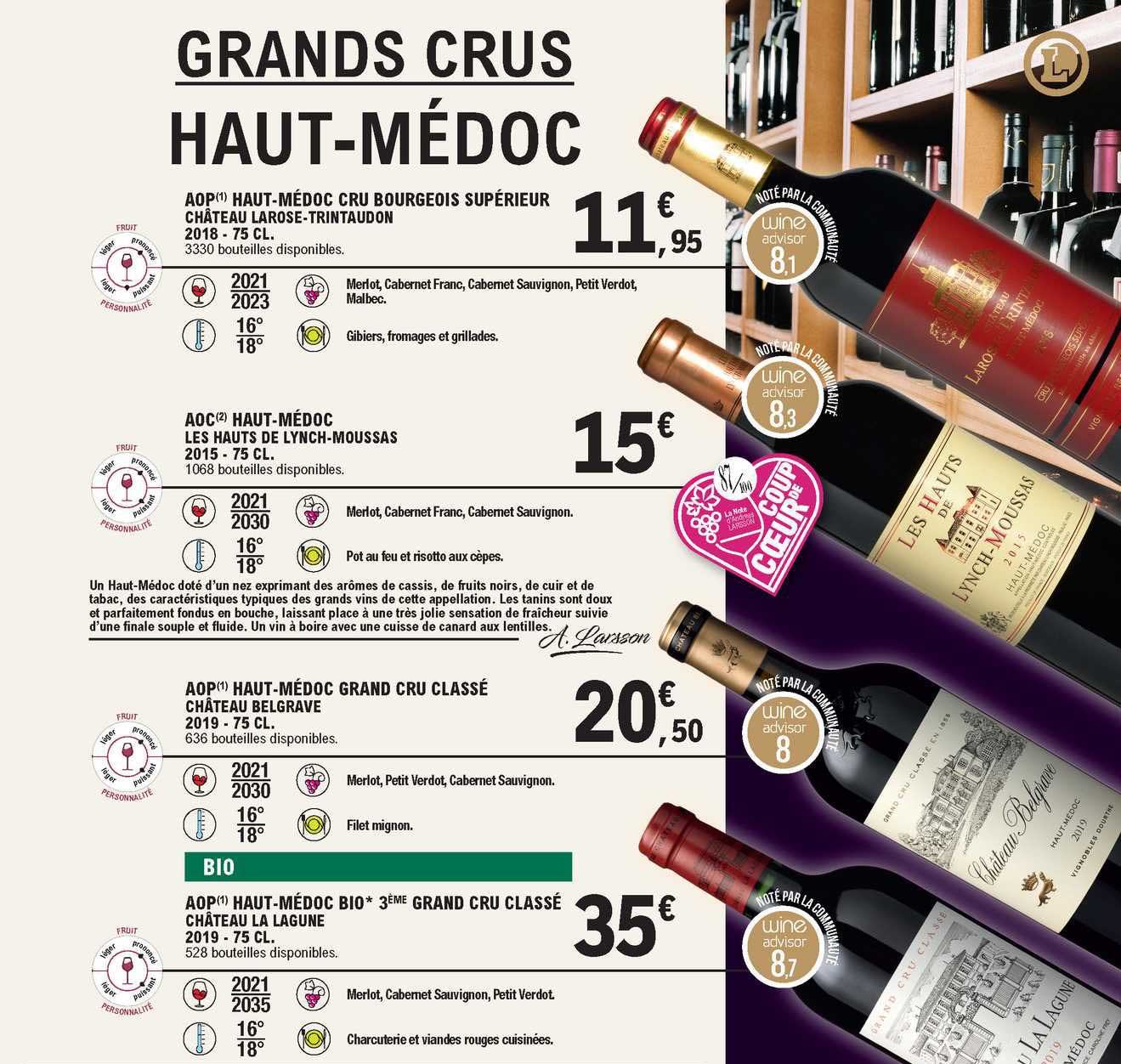 aop haut-médoc bio 3ème grand cru classé château de lagune 2019