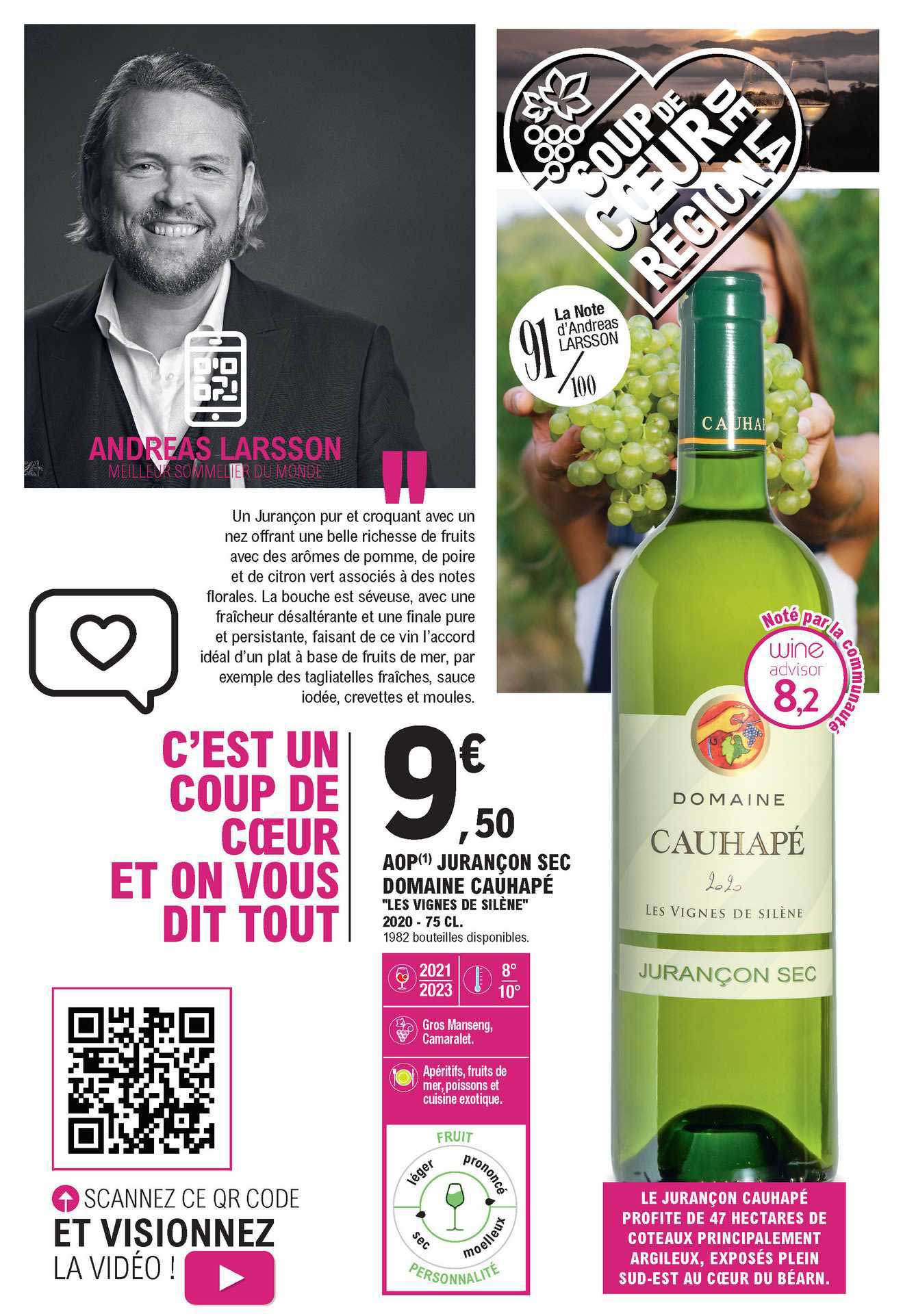 aop jurançon sec domaine cauhapé "les vignes de silène" 2020