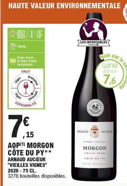 aop morgon côte du py** arnaud aucoeur "vieilles vignes" 2020