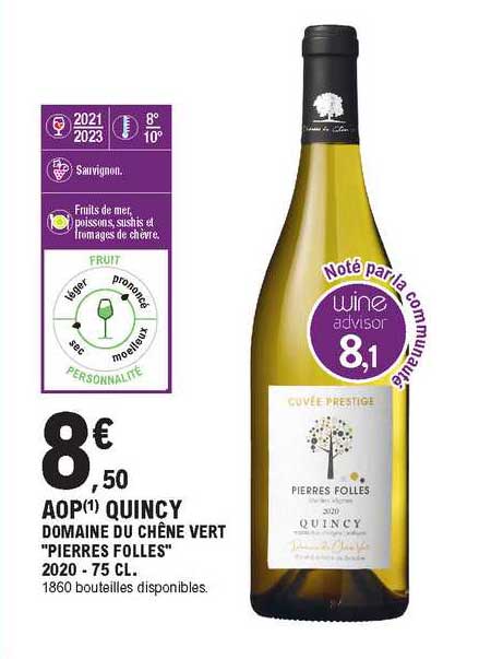 aop quincy domaine du chêne vert "pierres folles" 2020